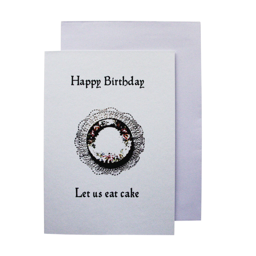 'Happy Birthday, Let us eat cake' card