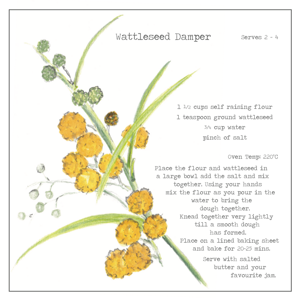 Wattleseed Damper Recipe Greeting card