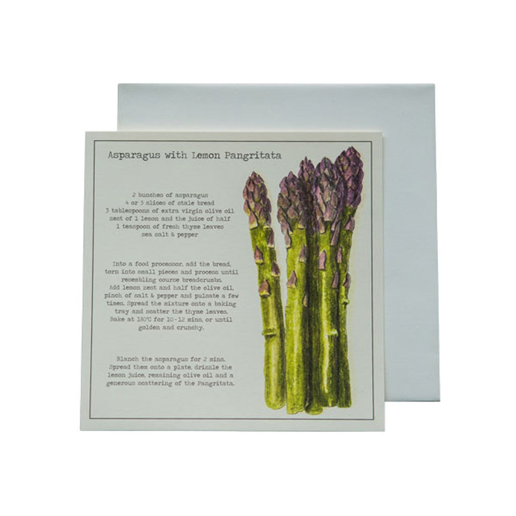 Asparagus with Lemon Pangritata Recipe Greeting card