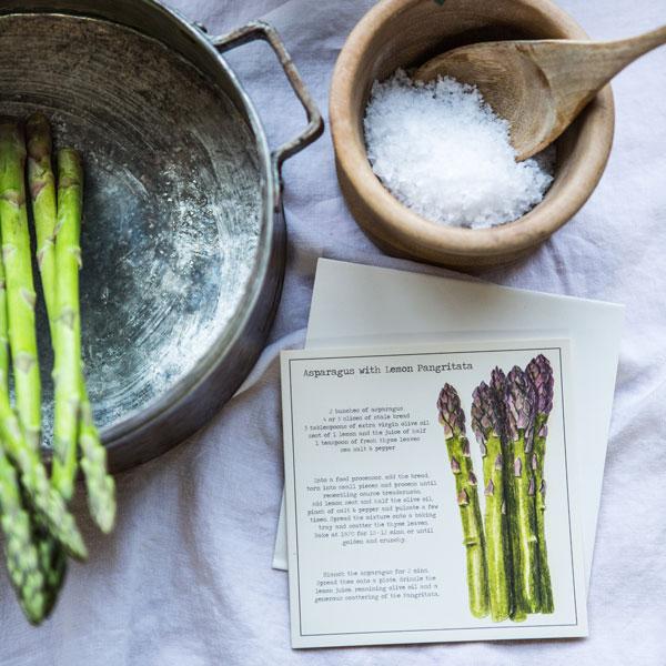 Asparagus with Lemon Pangritata Recipe Greeting card