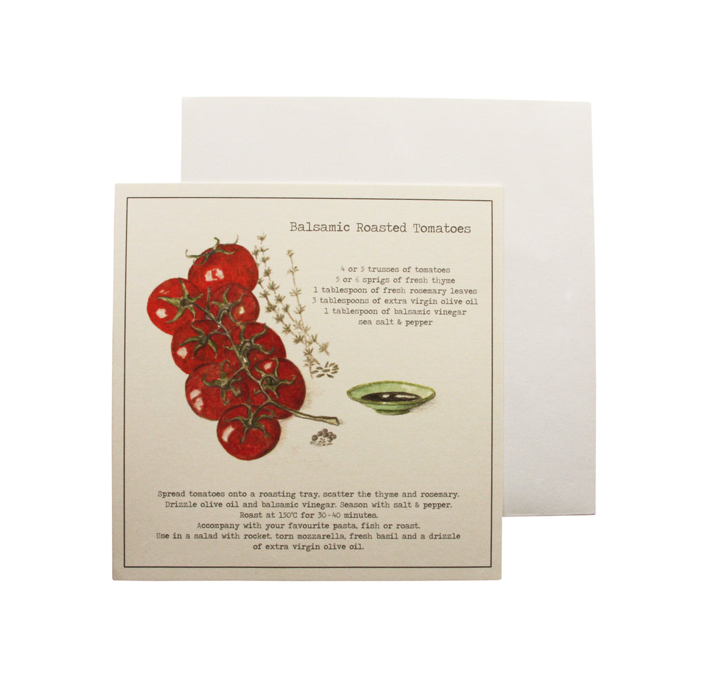 Balsamic roasted tomatoes Recipe Greeting card
