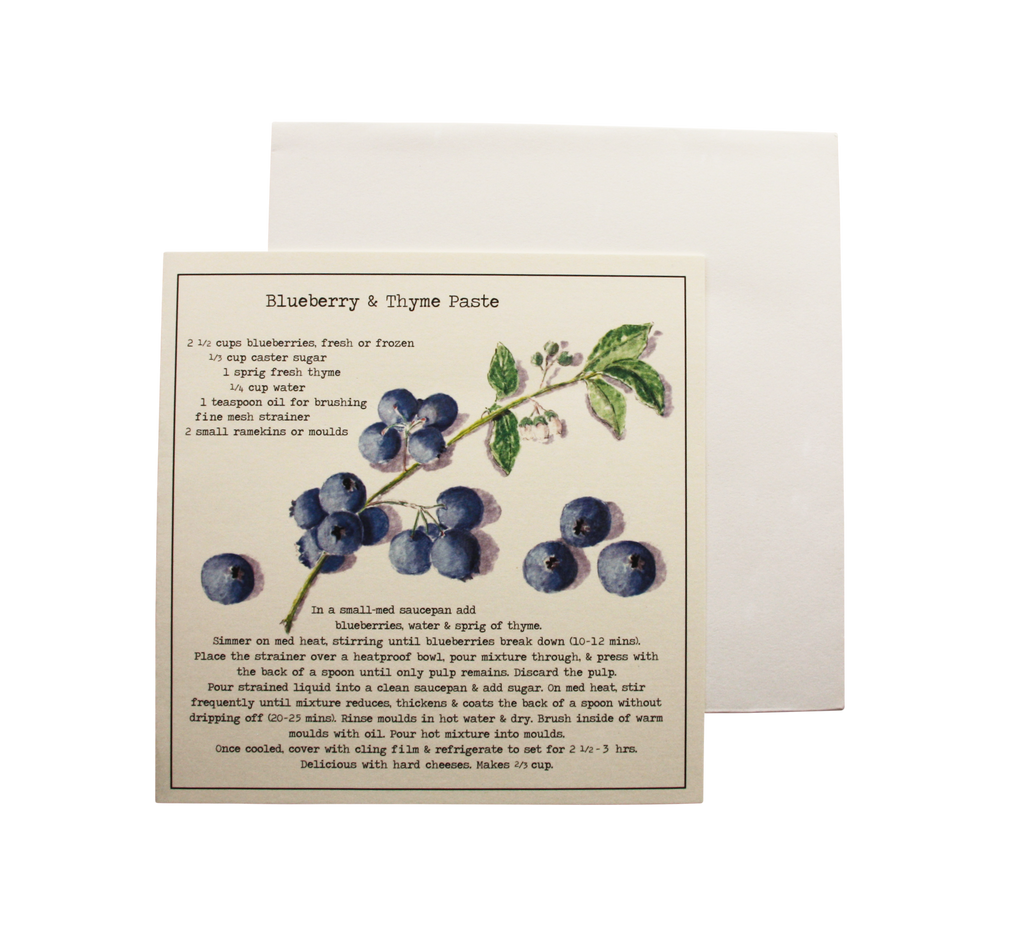 Blueberry & Thyme Paste Recipe Greeting Card
