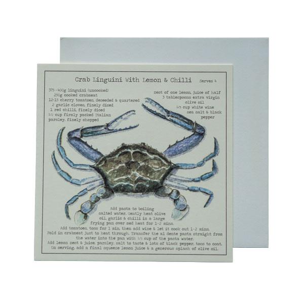 Crab Linguini with Lemon & Chilli Recipe Greeting card