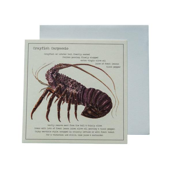 Crayfish Carpaccio Recipe Greeting card
