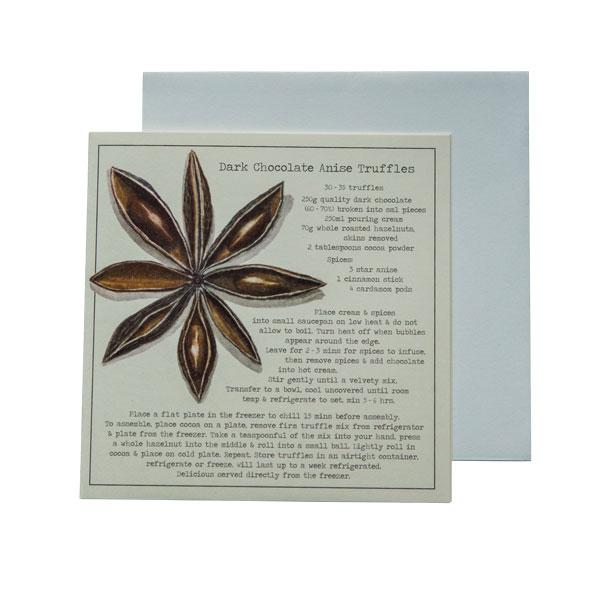 Dark Chocolate Anise Truffles Recipe greeting card
