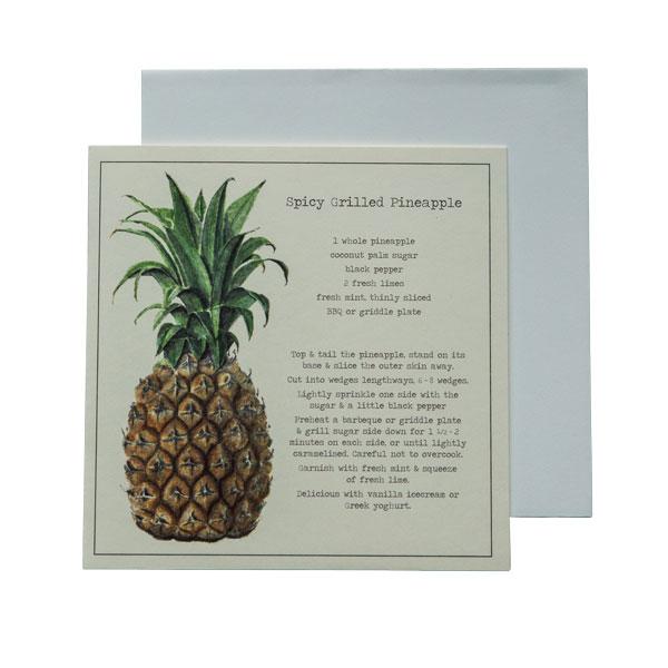Spicy Grilled Pineapple Recipe Greeting card