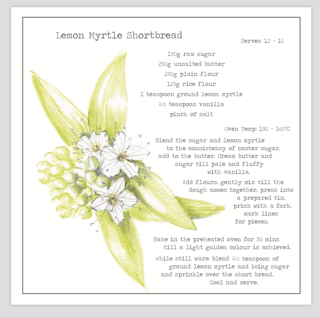 Lemon Myrtle Shortbread Recipe Greeting card