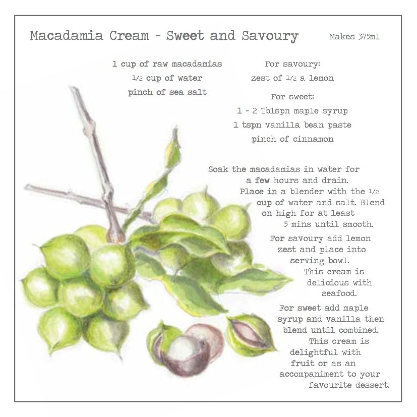Macadamia Sweet or Savoury Recipe Greeting card